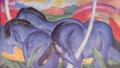 Diegrobenblauen Pferde Expresionismo